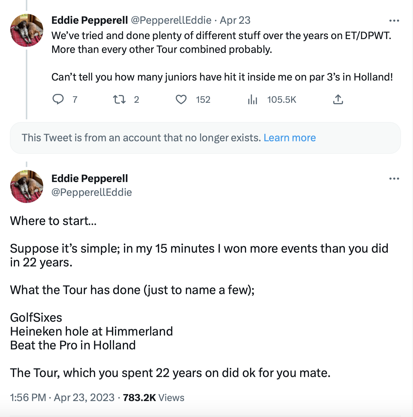 LIV Golf star deletes Twitter following spat with Tour pro